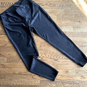 Time and Tru Nylon leggings super stretchy distressed look black